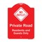 Signmission Private Road Residents And Guests W/ No Outlet Heavy-Gauge Aluminum Sign, 24" H, RW-1824-9910 A-DES-RW-1824-9910 - alternate 1